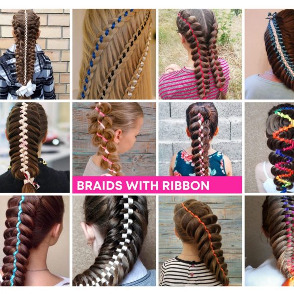 Braids with ribbon
